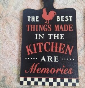 Decorative Kitchen Sign - Black and Red